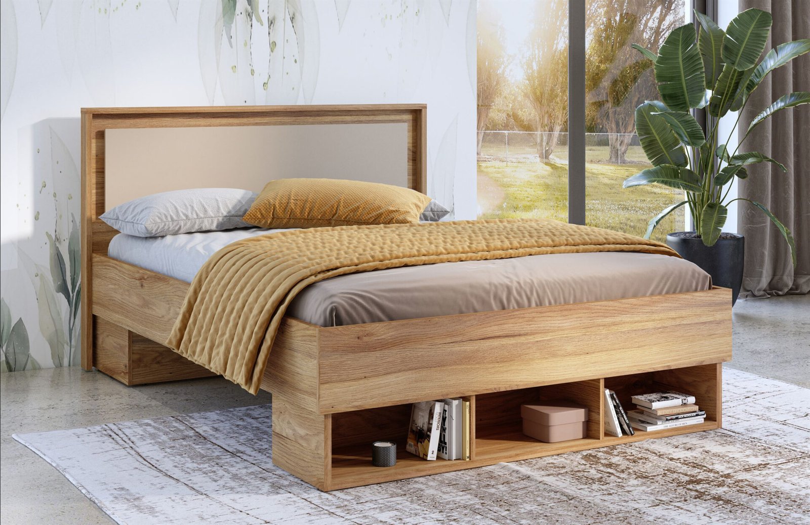 Impressio - Bed 140 x 200 cm Mauvela Congo oak - Image 6