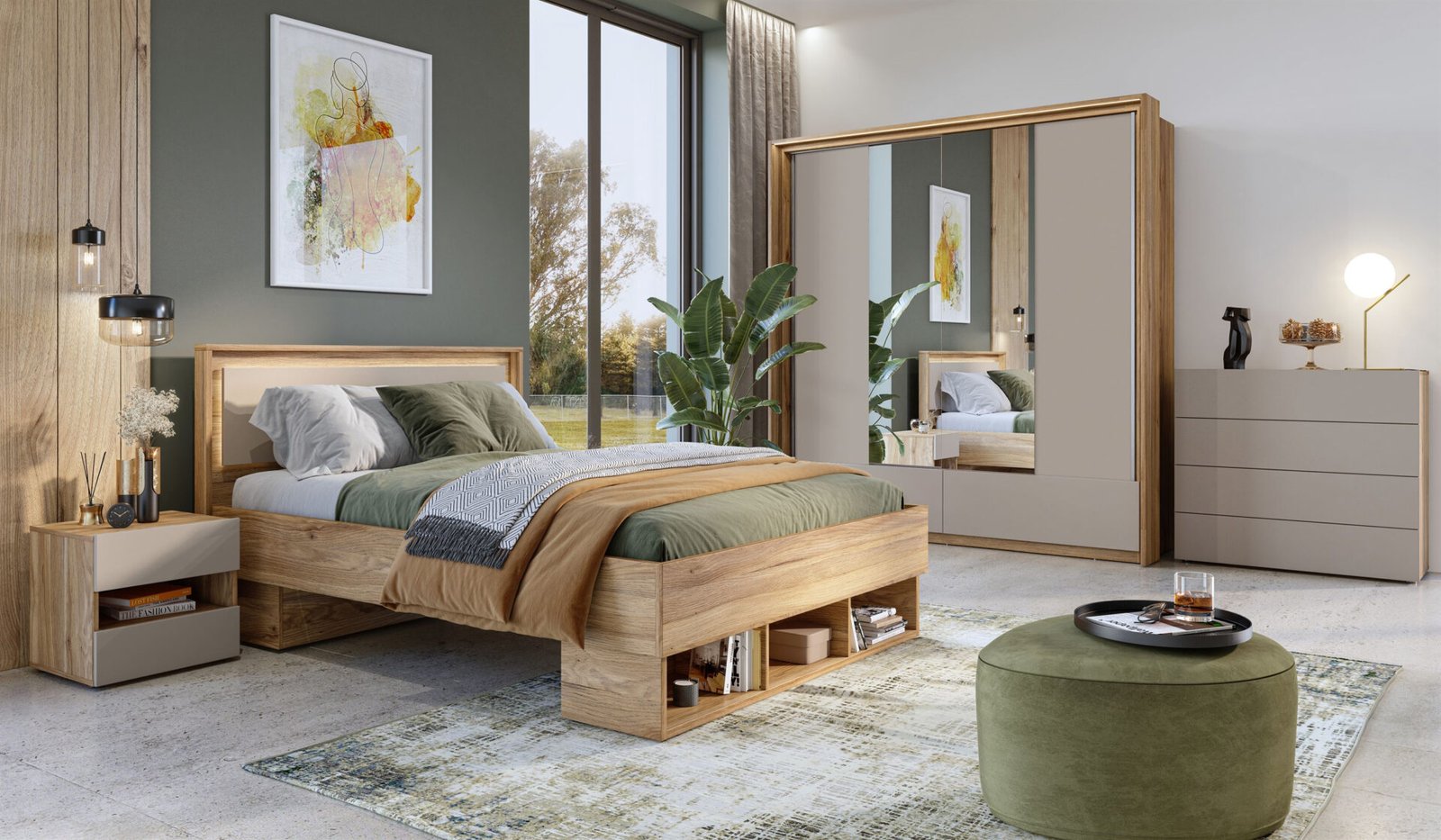 Impressio - Bed 140 x 200 cm Mauvela Congo oak - Image 7