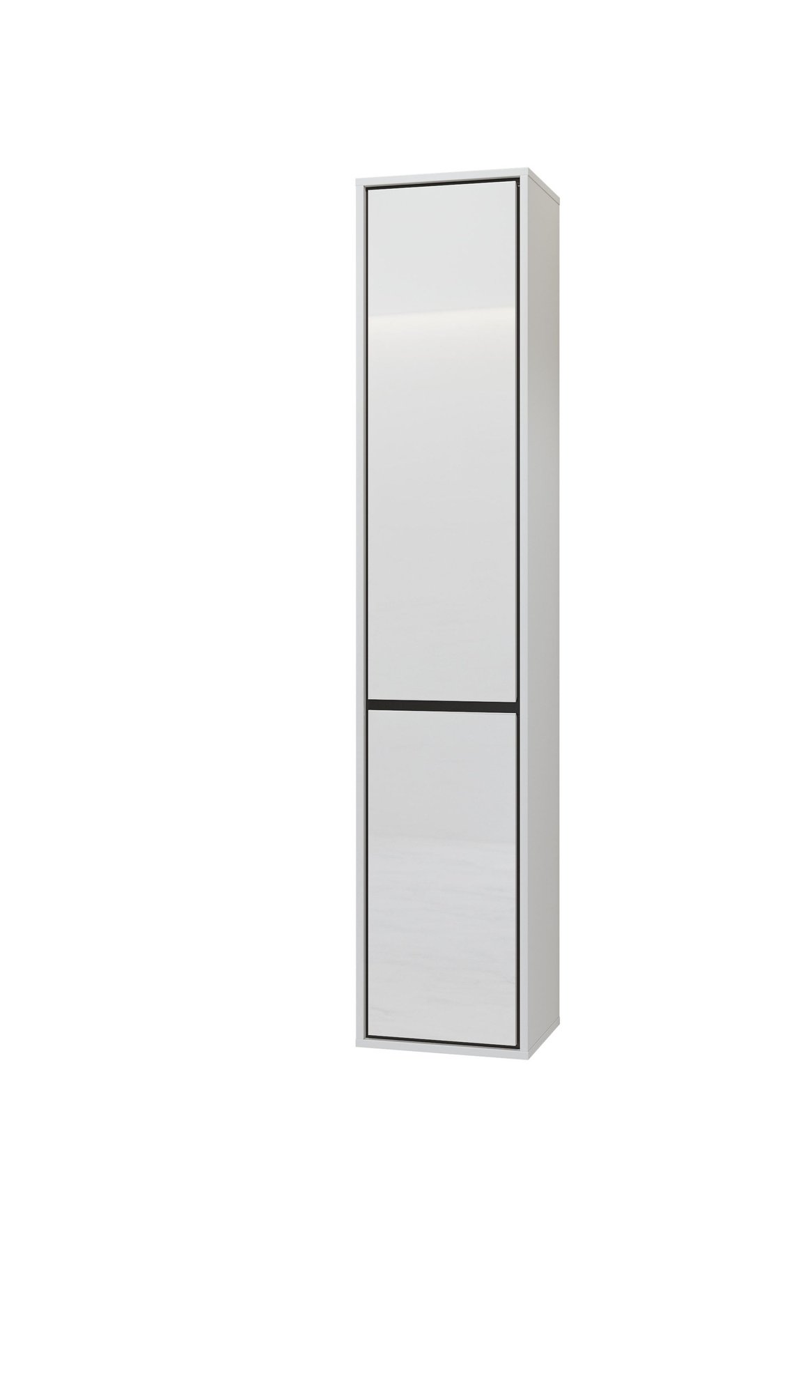 Irvine - 2D high hanging pole, white, black, onyx, glossy, white