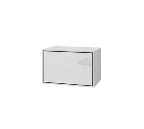 Irvine – 2D washbasin cabinet, white, black, onyx, glossy