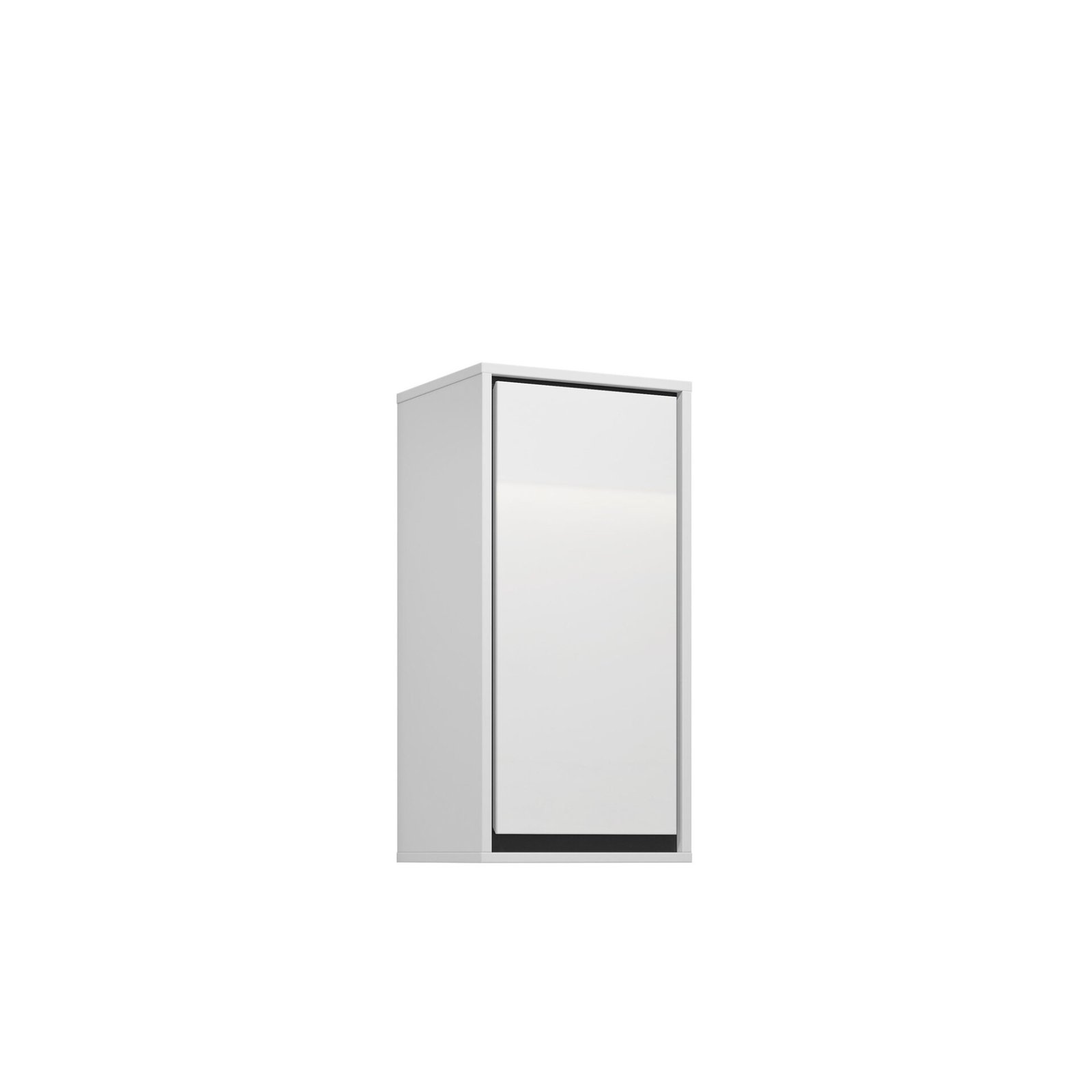 Irvine - 1D wall cabinet, white, black, onyx, glossy white