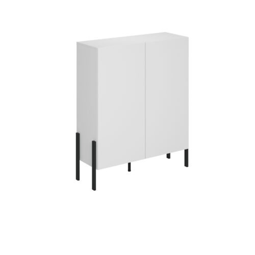 Yukon – Chest of drawers with 2 doors, matte white, matte black