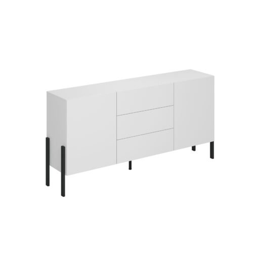Yukon – Chest of drawers 2D3S 180 cm Matte white Matte black