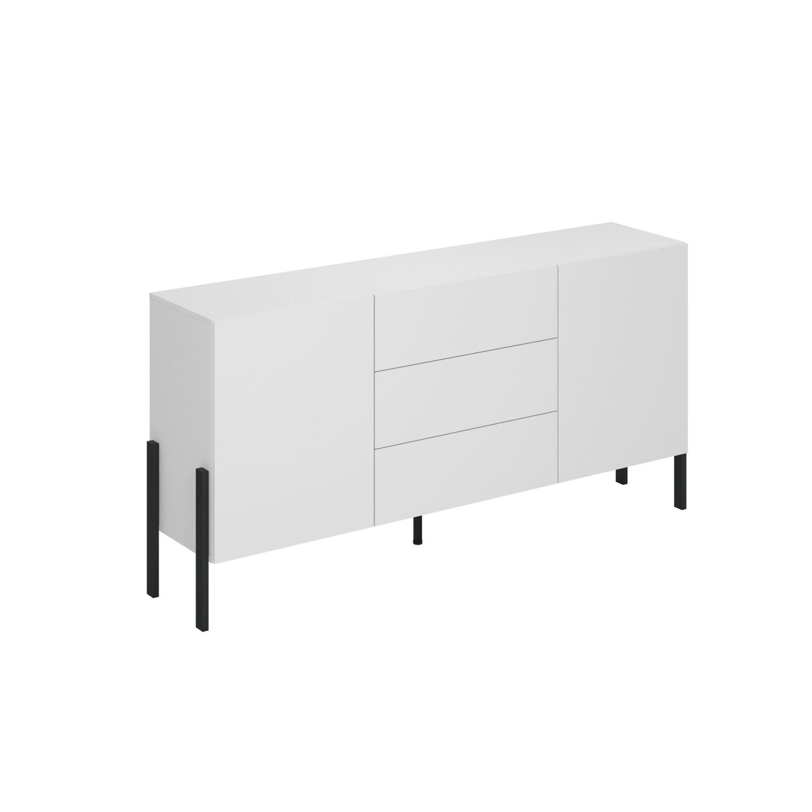 Yukon - Chest of drawers 2D3S 180 cm Matte white Matte black