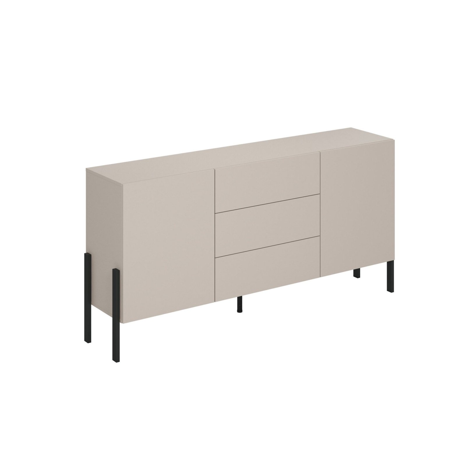 Yukon - Chest of drawers 2D3S 180 cm Cashmere black matte