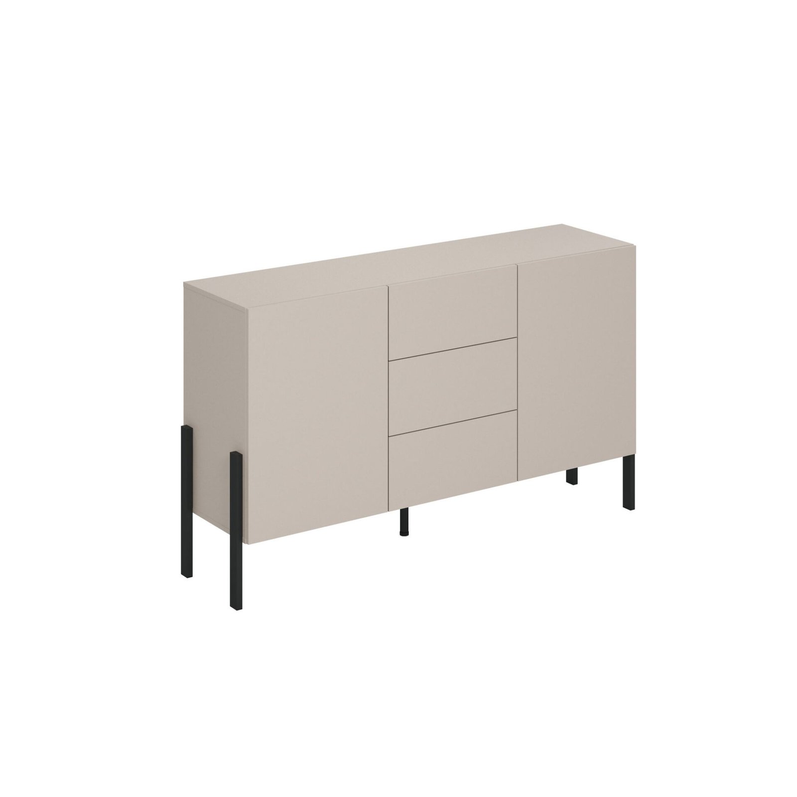 Yukon - Chest of drawers 2D3S Cashmere black matte