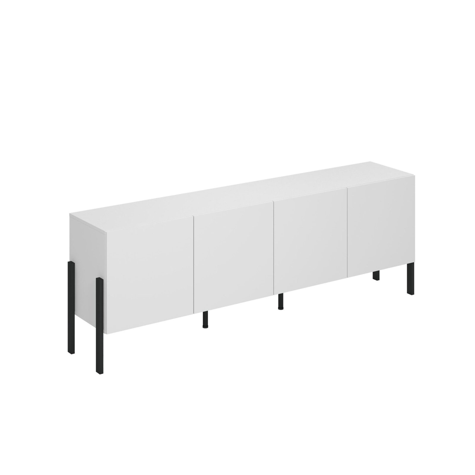 Yukon - 4-door chest of drawers Matte white Matte black