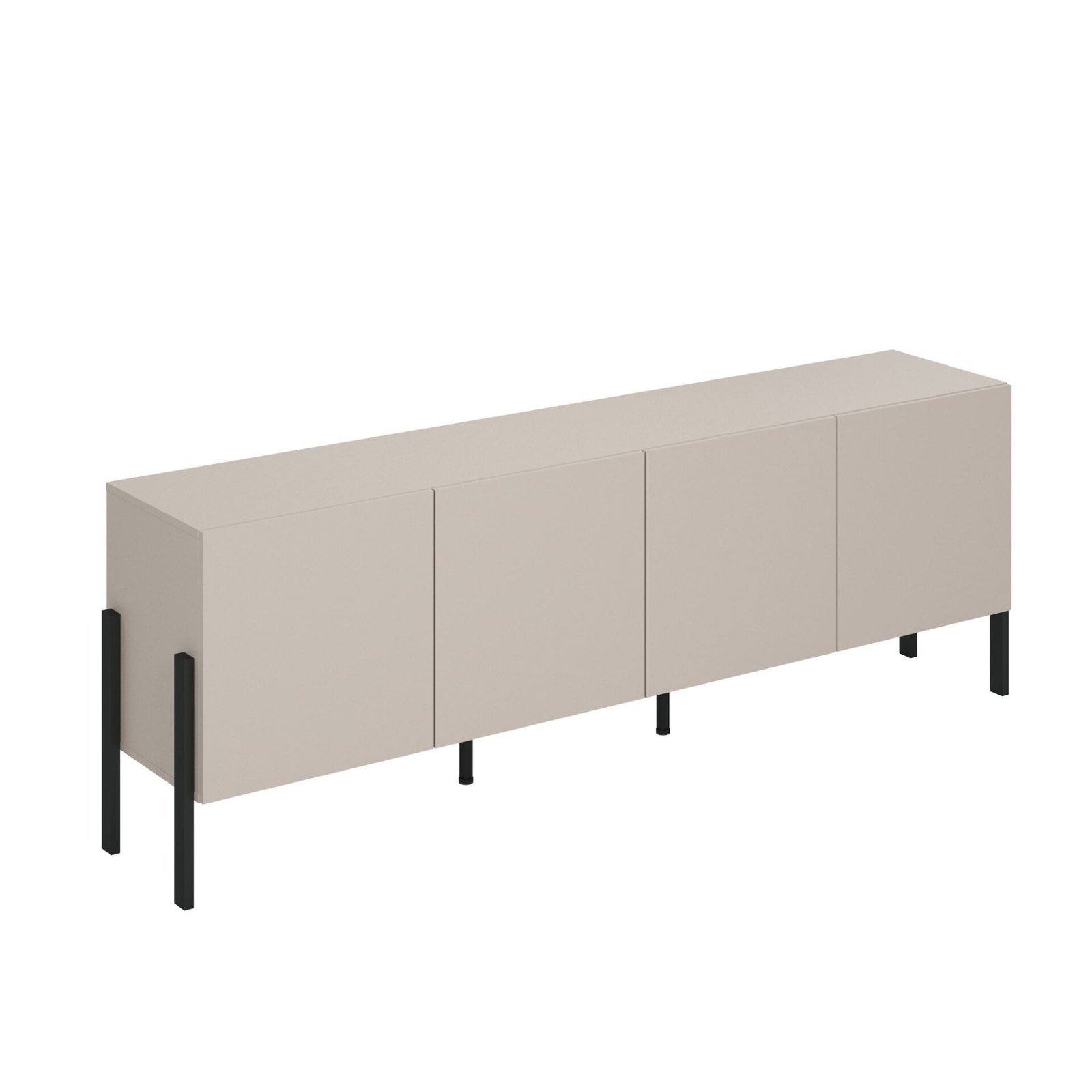 Yukon - 4-door chest of drawers, cashmere black matte color