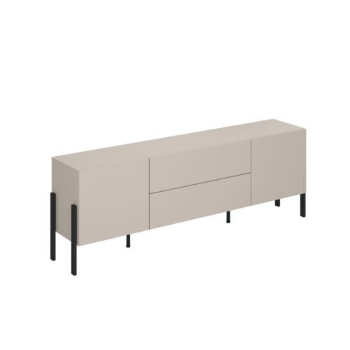 Jukon – TV cabinet 2D2S Cashmere Black Matte