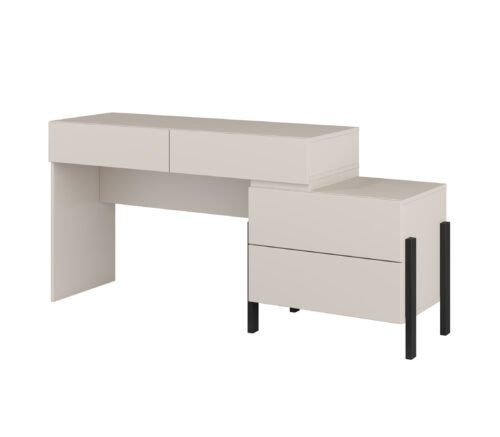 Jukon S – Dressing table, 4S, cashmere black metal legs