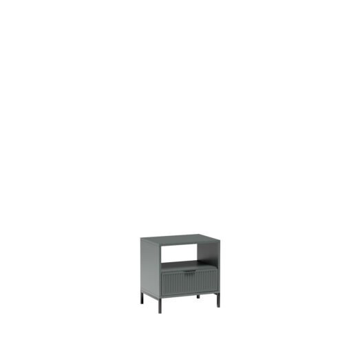 LINKaSTYLES-7 – Bedside table with 1 drawer, green, stone color