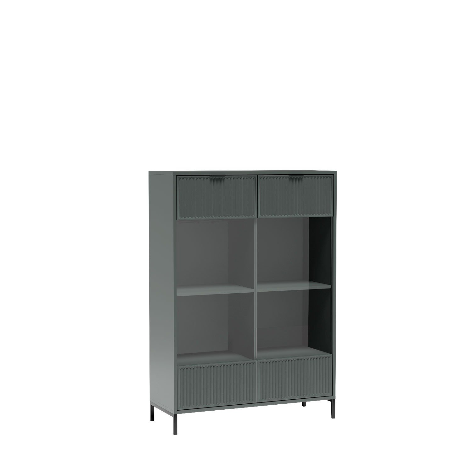 LINKaSTYLES-8 - Green stone two-door display case