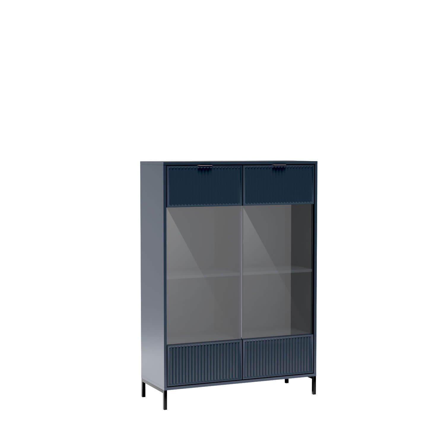 LINKaSTYLES-8 - Indigo color two-door display cabinet