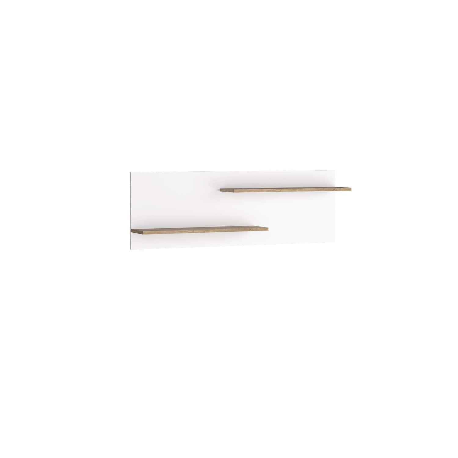 LIVINIO-11 - Ribbeck white glossy hanging shelf