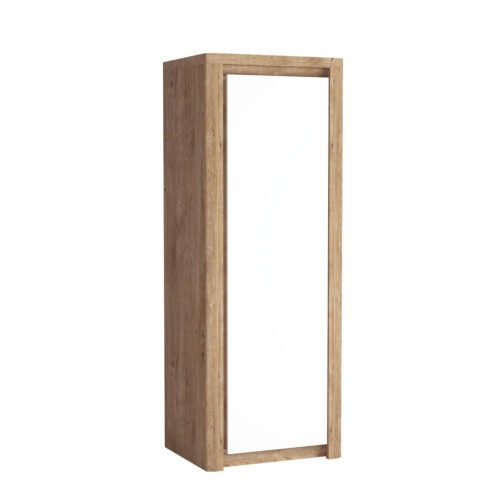 LIVINIO-2 – Ribbeck 1-door wardrobe, white glossy