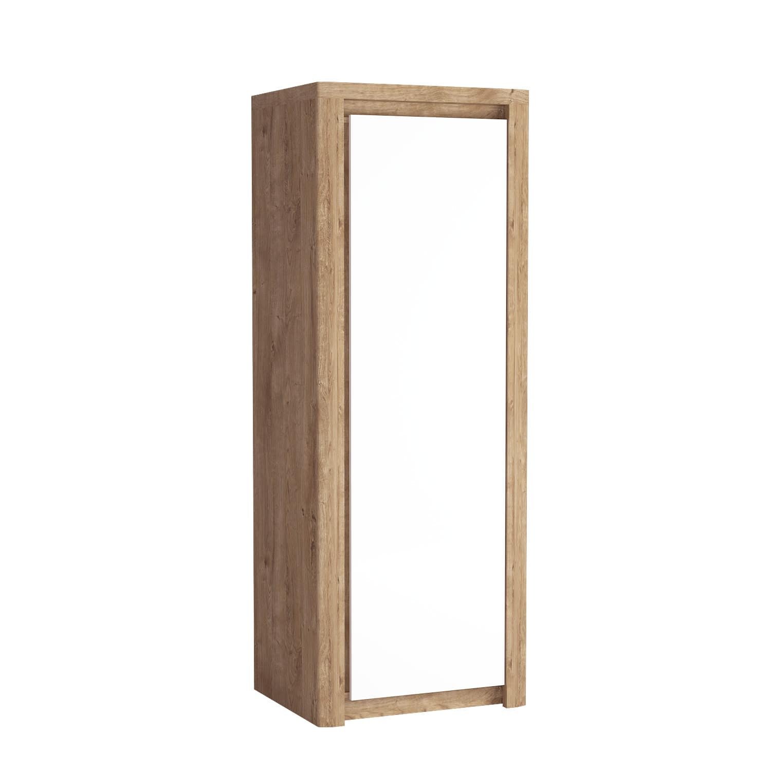 LIVINIO-2 - Ribbeck 1-door wardrobe, white glossy