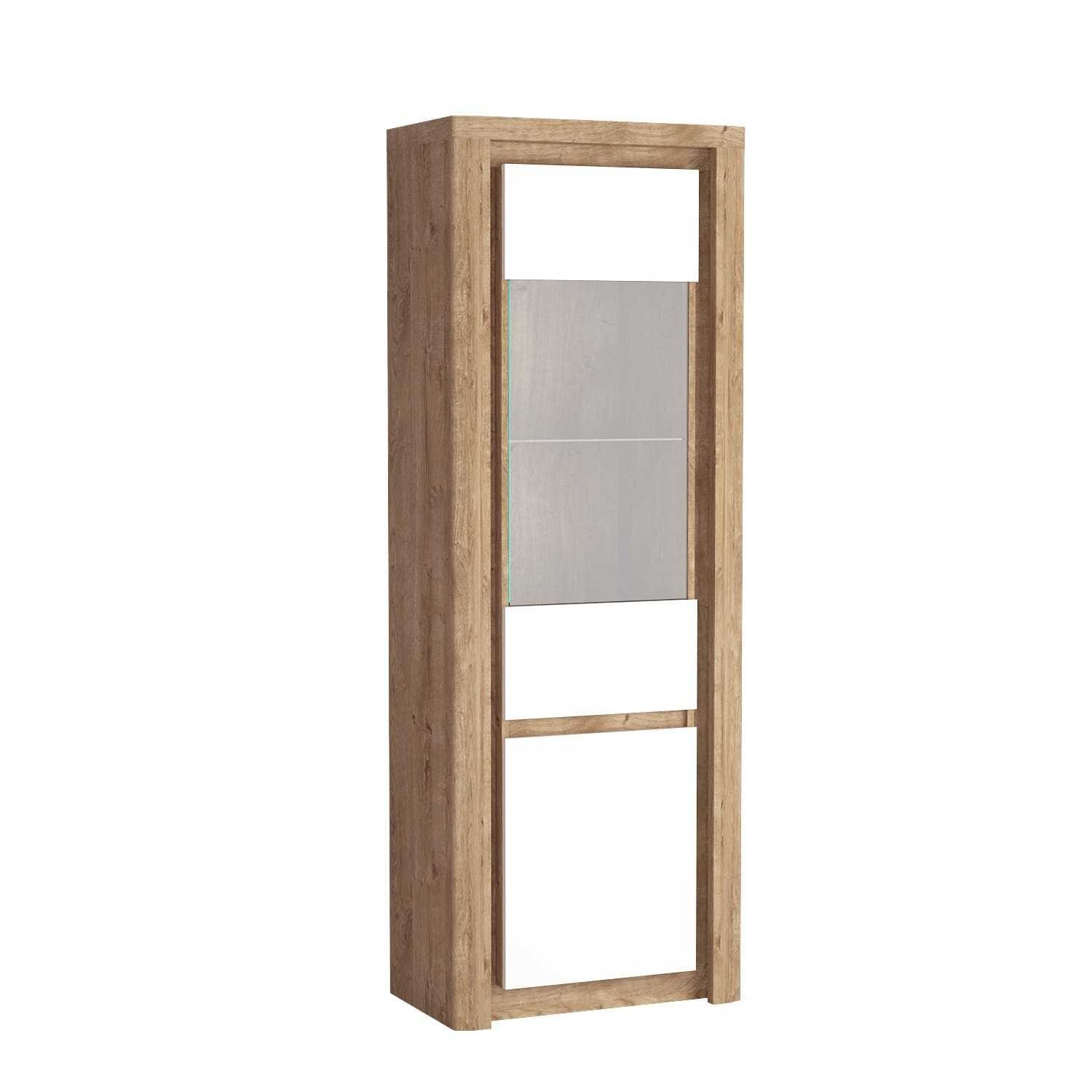 LIVINIO-4 - Two-door showcase "Ribbeck White Gloss"