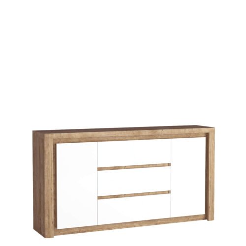 LIVINIO-8 – Chest of drawers 2D3S Ribbeck white glossy