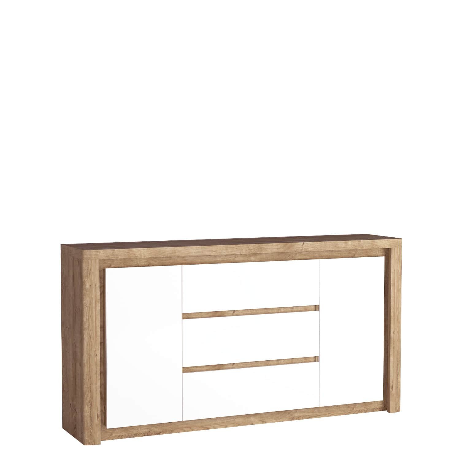 LIVINIO-8 - Chest of drawers 2D3S Ribbeck white glossy