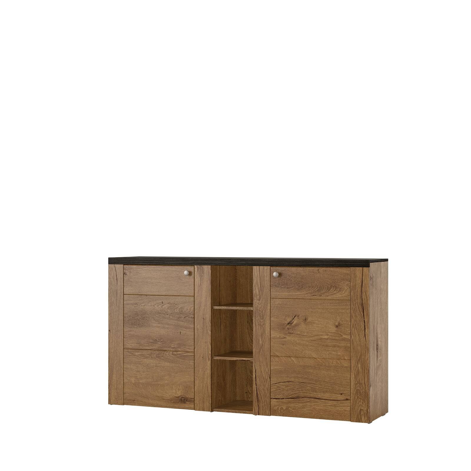 Larona chest of drawers with 2 doors, Lefkas oak/wood imitation