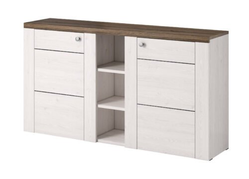 Larona chest of drawers with 2 doors, Sibiu larch / Sonoma truffle color