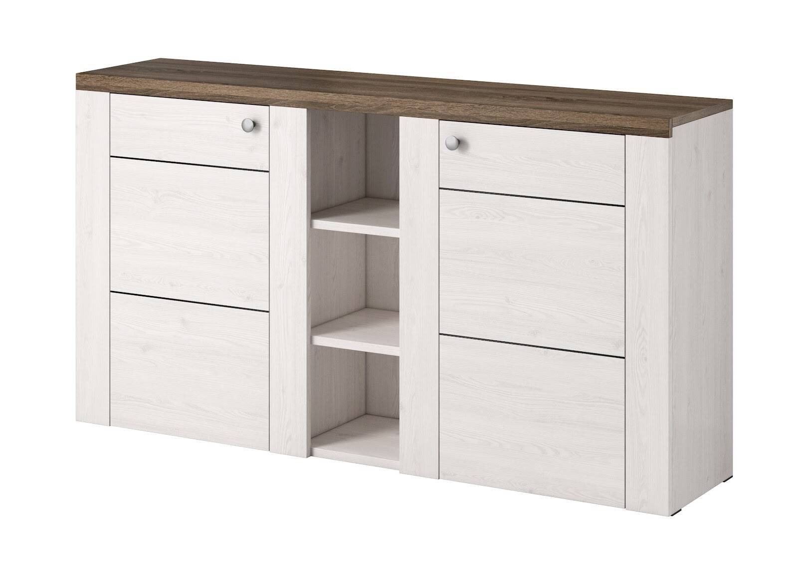 Larona chest of drawers with 2 doors, Sibiu larch / Sonoma truffle color