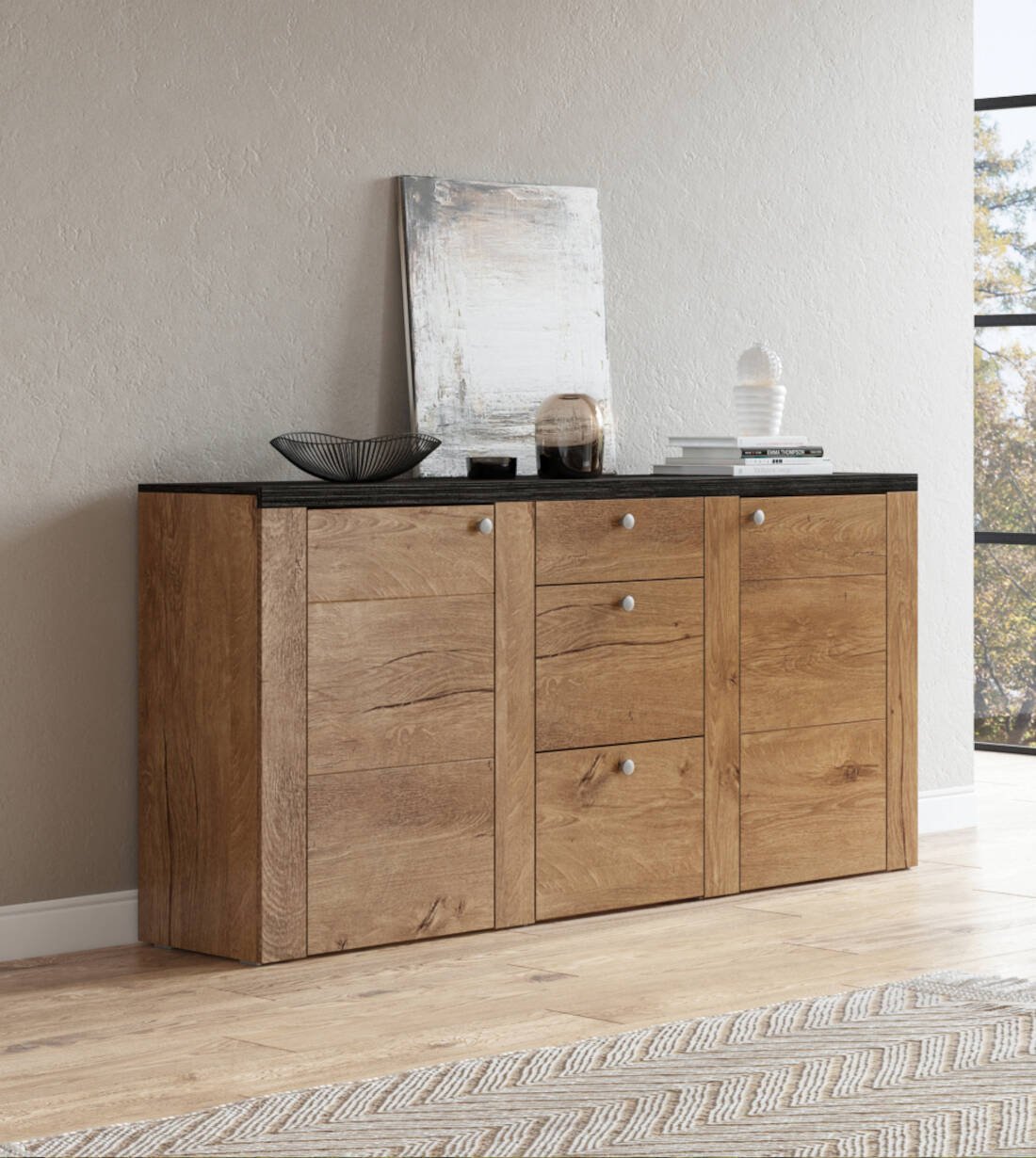 Larona chest of drawers, 2 drawers, 3 drawers, Lefkas oak / wood - Image 4