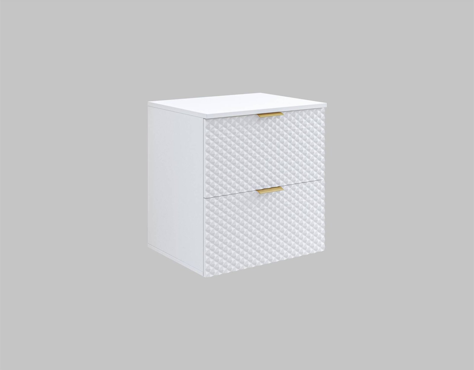 Laura - 2-S wall-mounted washbasin cabinet, 60 cm, matt white