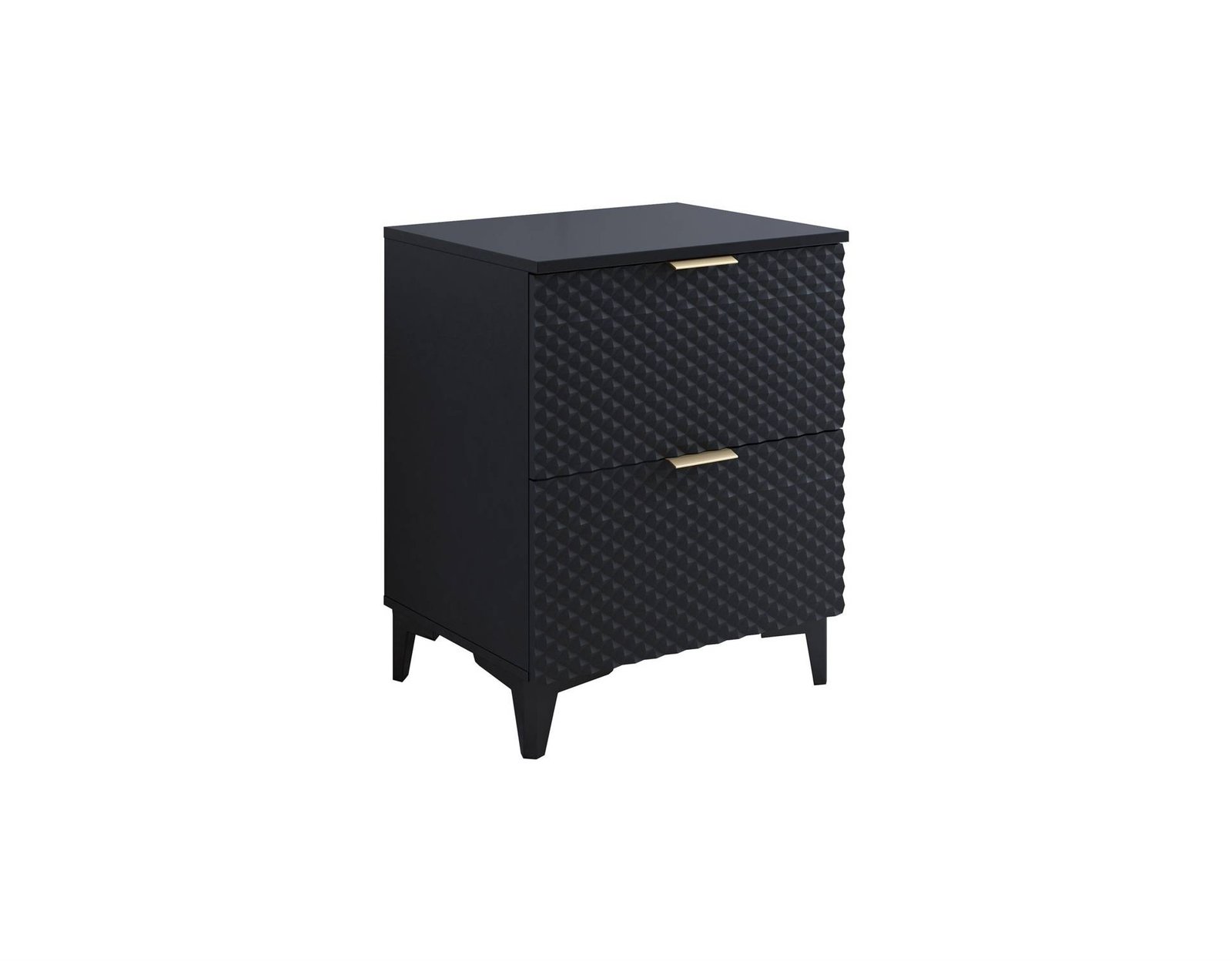 Laura - 2-S wall-mounted washbasin cabinet, 60 cm, matte black, onyx color - Image 2