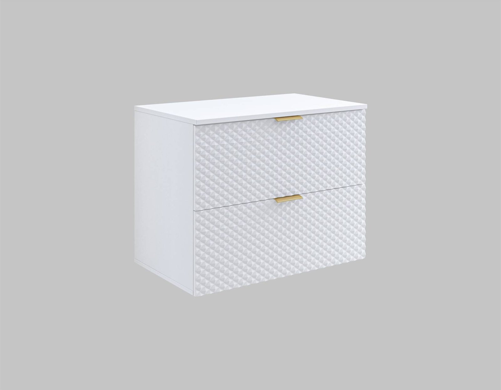 Laura - 2S wall-mounted washbasin cabinet, 80 cm, matt white
