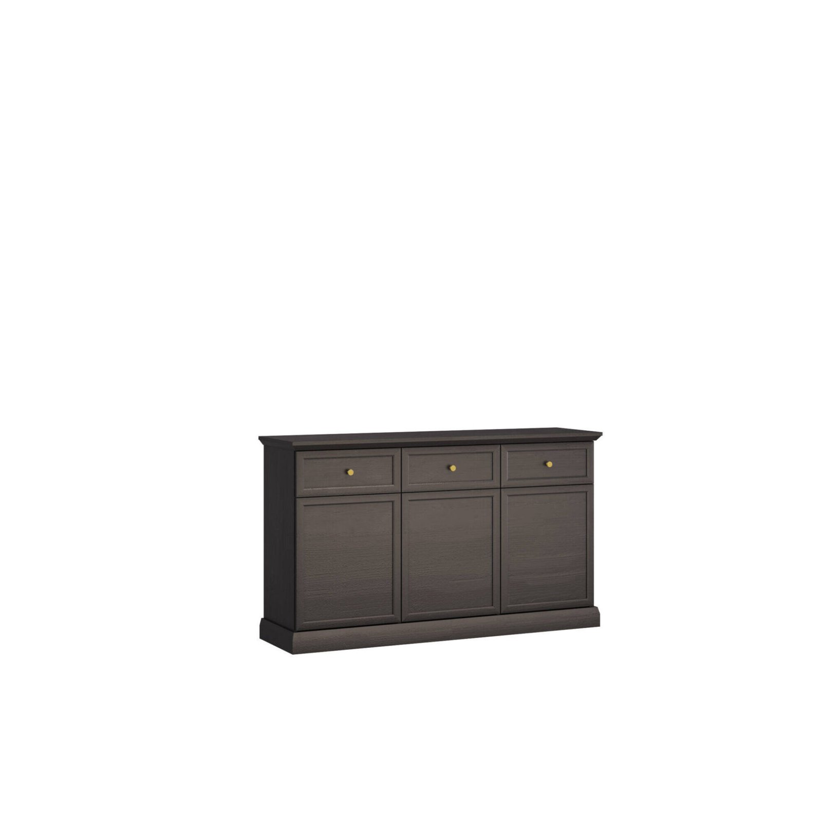 Lucca K3D3S - 3D3S chest of drawers, black graphite/oak