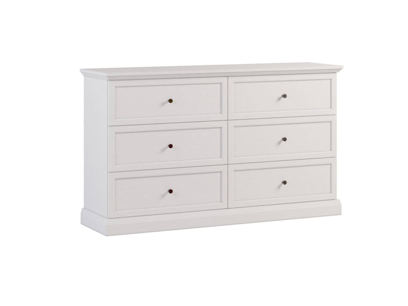 Lucca K6S - chest of drawers with 6 drawers, opal white/artificial oak