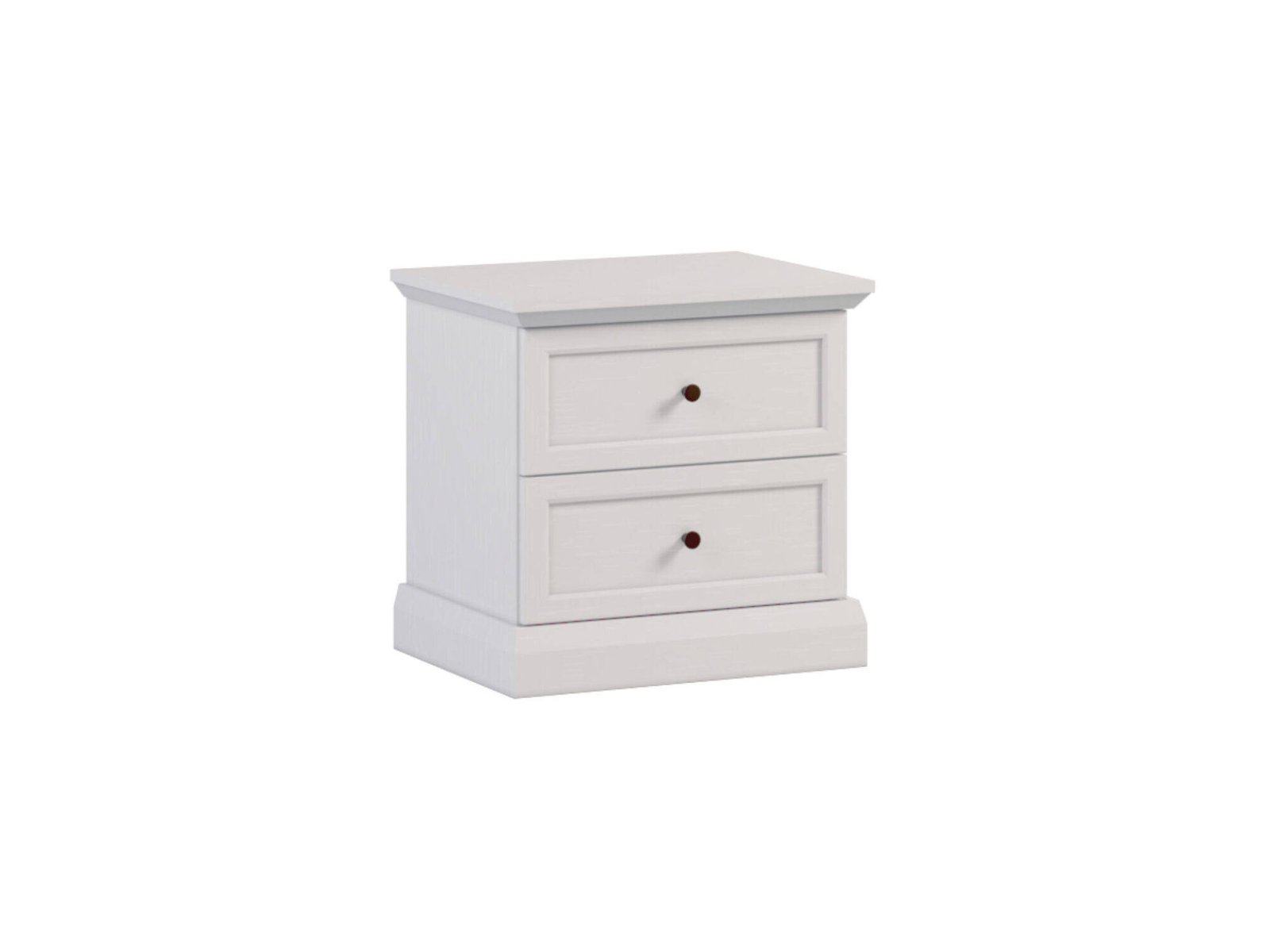 Lucca SN - bedside table with 2 drawers, opal white / oak