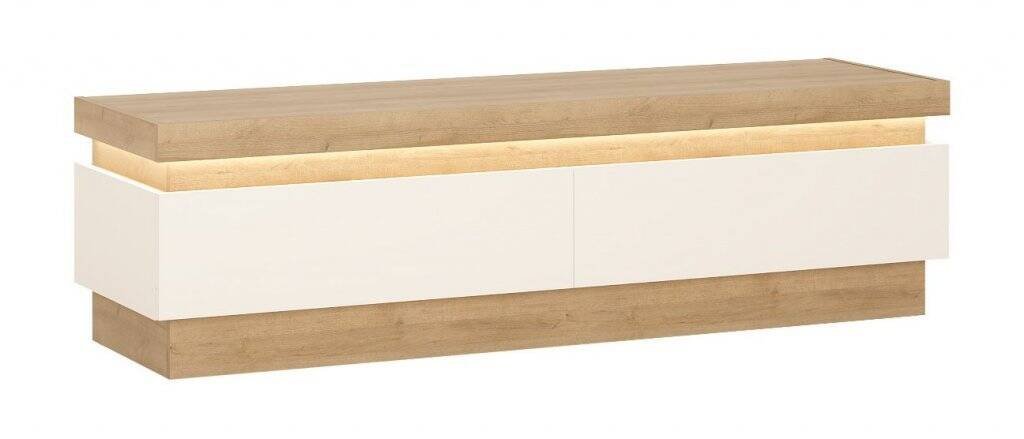 Lyon LYOF01 - 2S TV cabinet Riviera Oak light/white