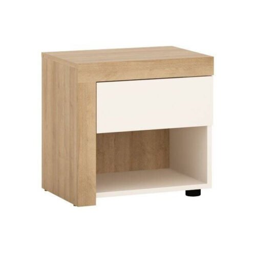 Lyon LYOK03L – Left bedside table shelf, 1 pc., Riviera Oak, light/white