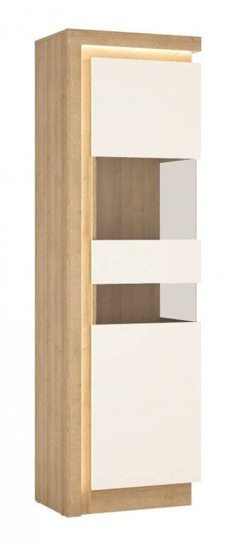 Lyon LYOV03P - Right display cabinet, 1 door, Riviera Oak light/white