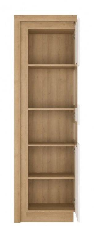 Lyon LYOV03P - Right display cabinet, 1 door, Riviera Oak light/white - Image 2