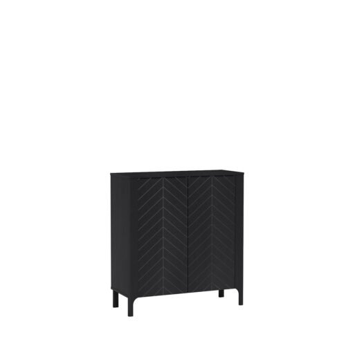 MALUMI-2 – Chest of drawers with 2 doors, black, Painflow