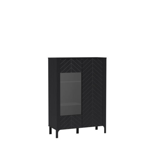MALUMI-3 – 2-door display cabinet Black Painflow