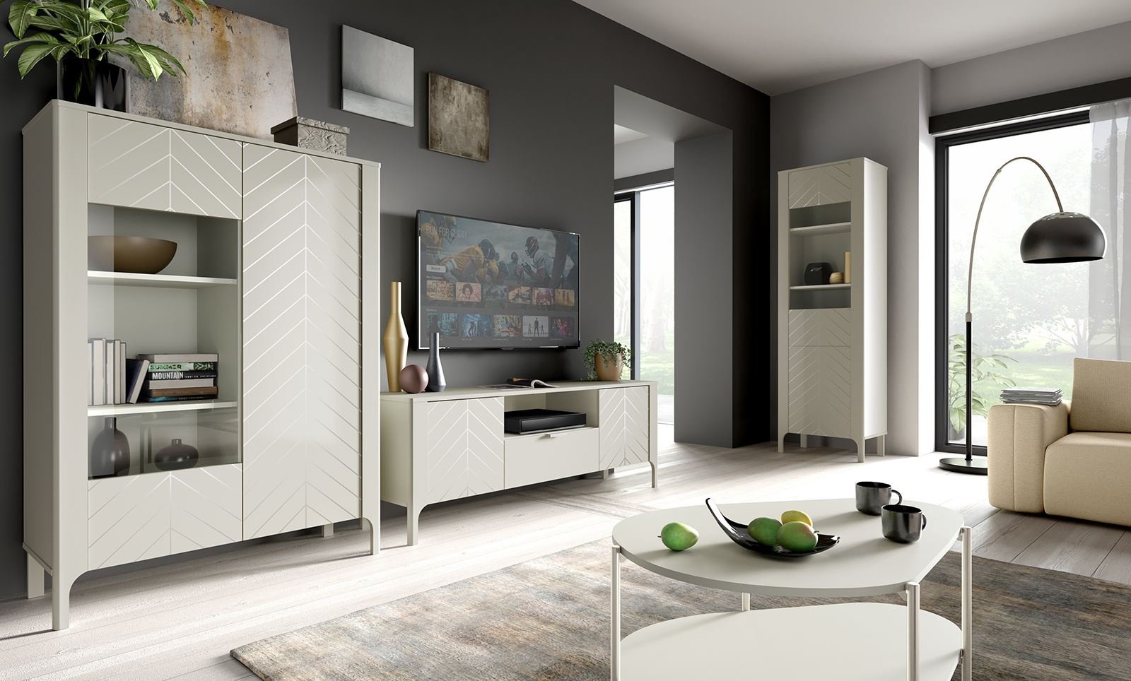 MALUMI-4 - 1-door cashmere display cabinet - Image 5