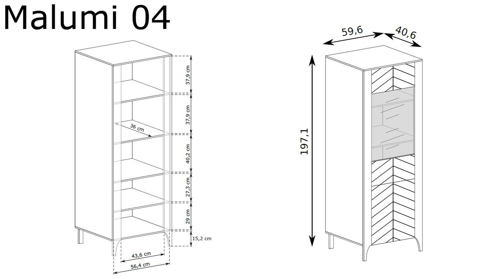 MALUMI-4 - 1-door display cabinet Black Painflow - Image 2