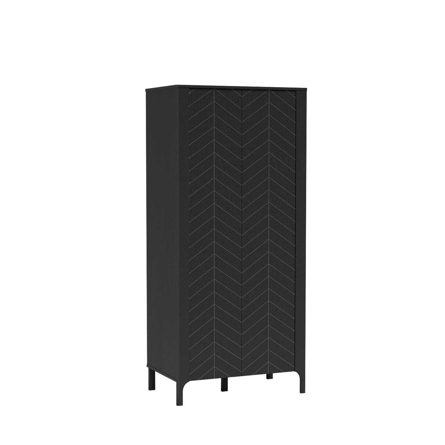 MALUMI-7 - 2-door wardrobe Black Painflow