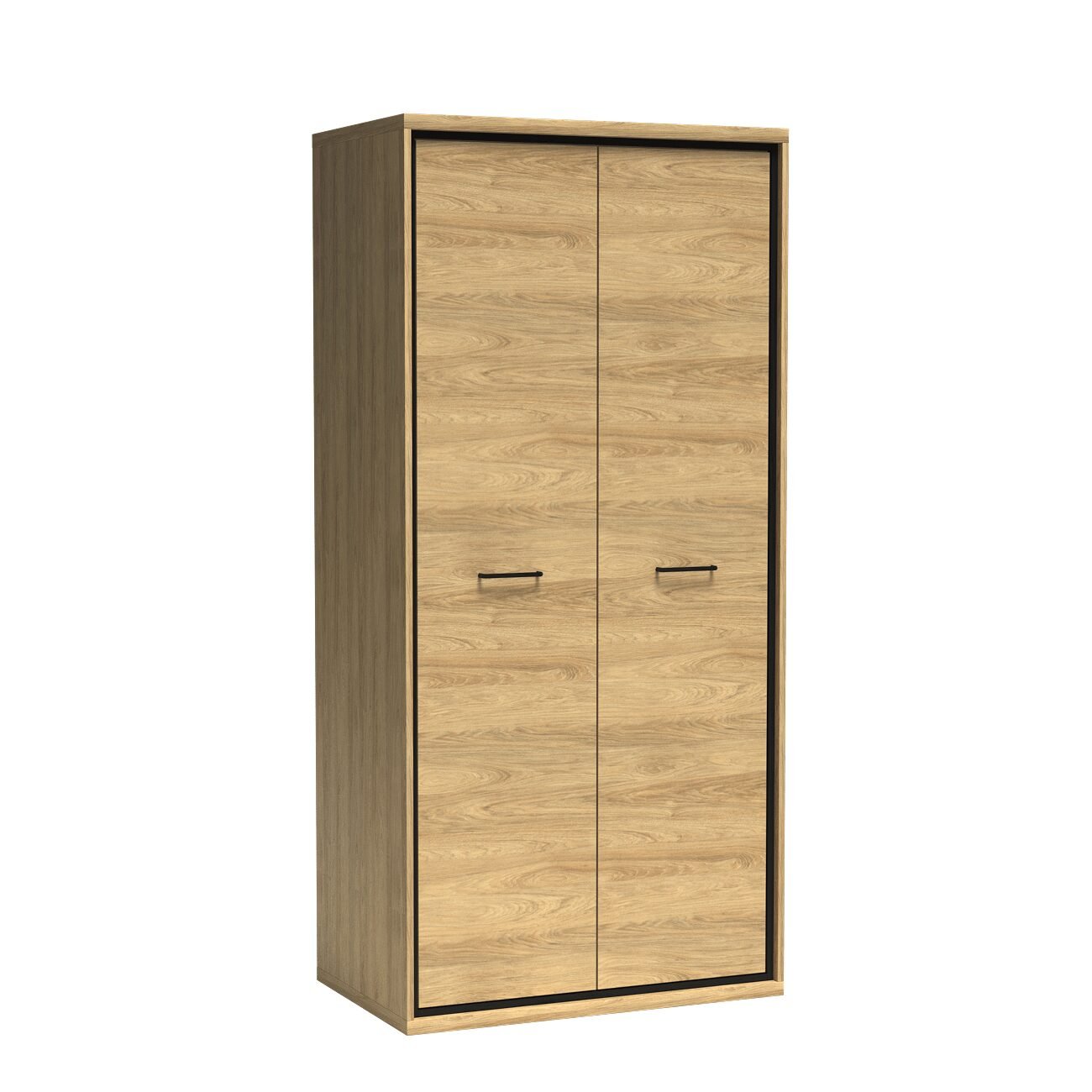MEDIOLAN-1 - 2-door hickory wardrobe