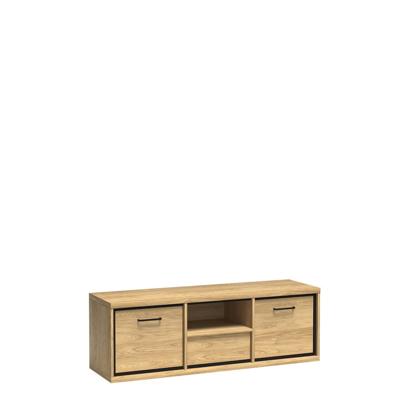 MEDIOLAN-12 - TV cabinet with drawers 2D1S Hickory wood
