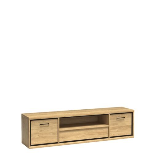 MILAN-13 – TV cabinet with drawers 2D1S Hickory wood