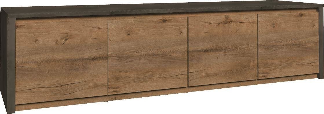 MONTANA GREY K4D - 4-door chest of drawers Lefkas oak/light gray