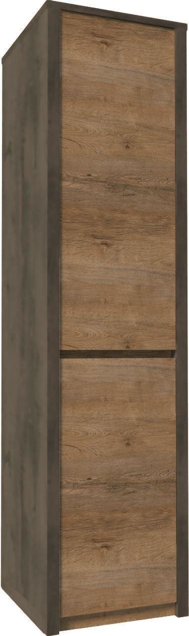 MONTANA GREY S1D - 1-door wardrobe Lefkas oak/light gray