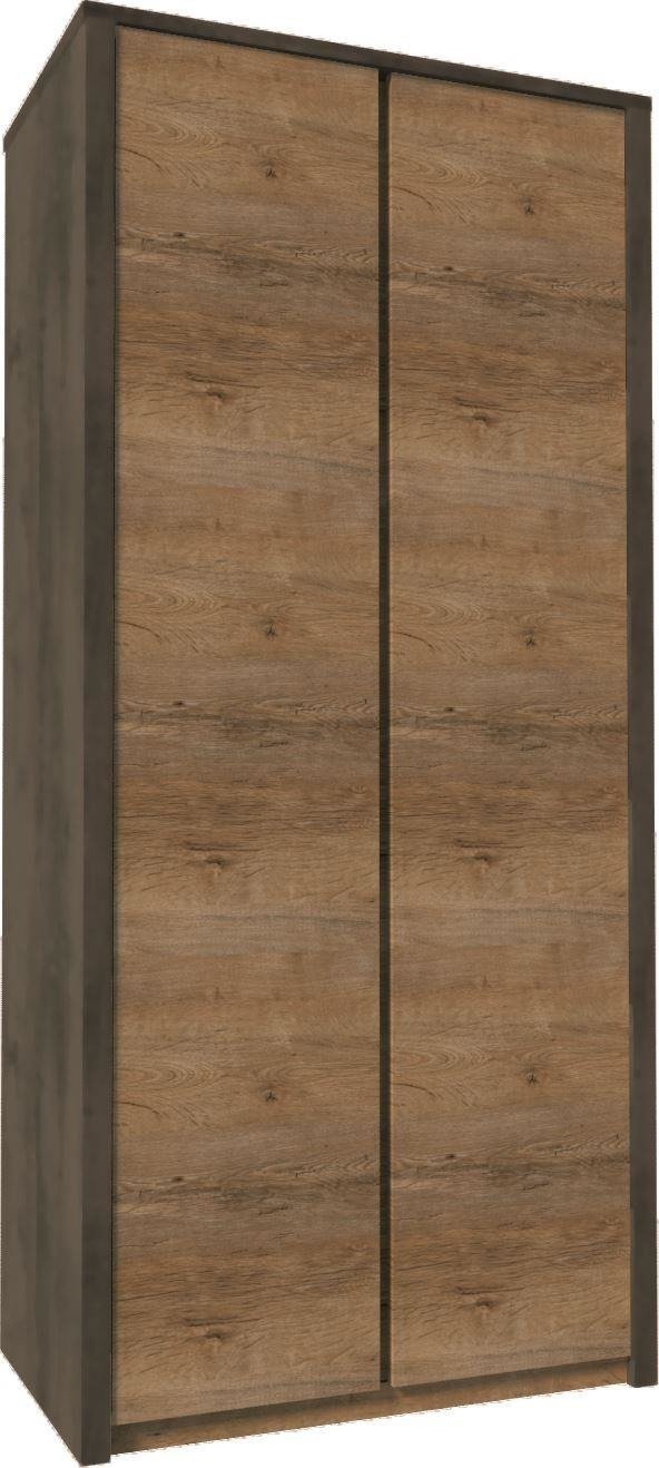 MONTANA GREY S2D - Two-door wardrobe Lefkas oak/light gray