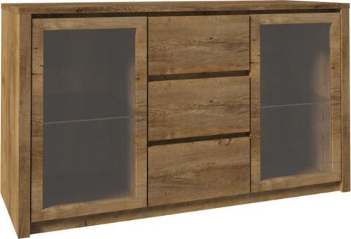 MONTANA LEFKAS K2D – 2-door chest of drawers Glass oak Lefkas