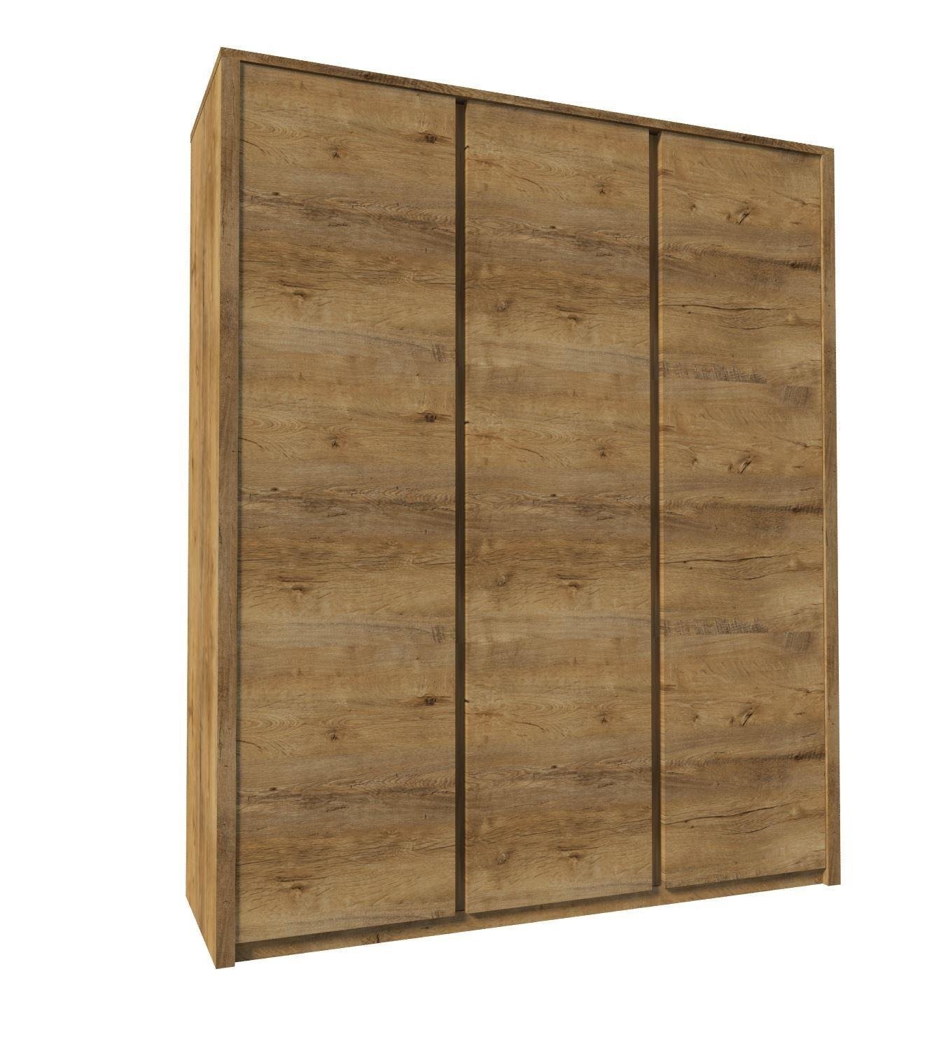 MONTANA LEFKAS S3D - 3-door wardrobe Lefkas oak